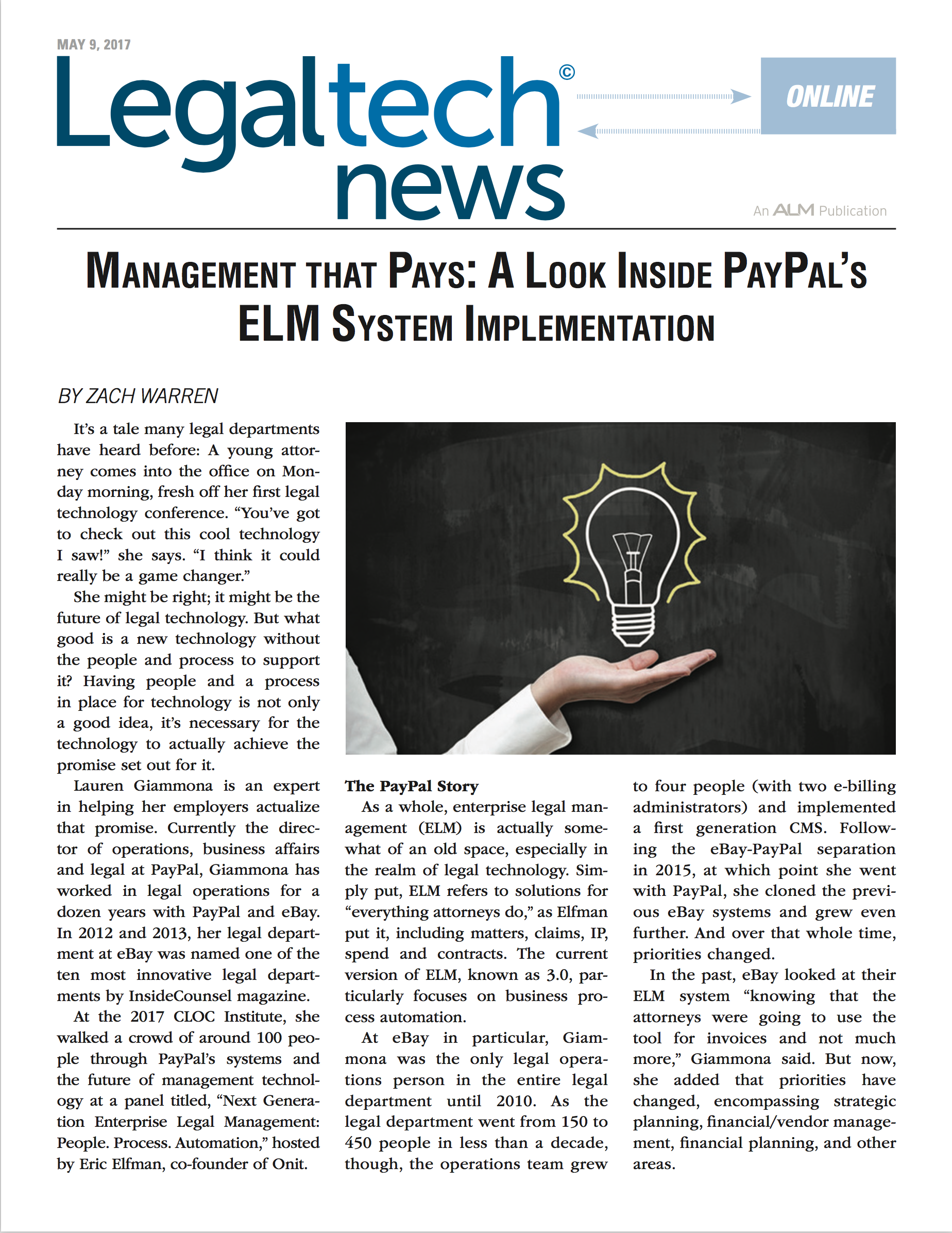 Management that Pays: A Look Inside PayPal’s ELM System Implementation